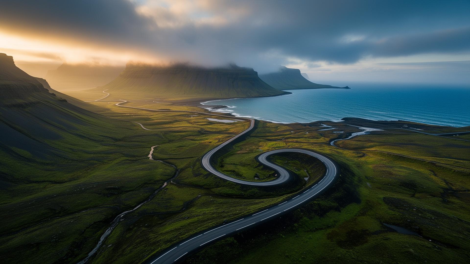 Cinematic Icelandic coast